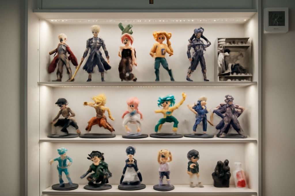 フィギュアとコレクションの保管