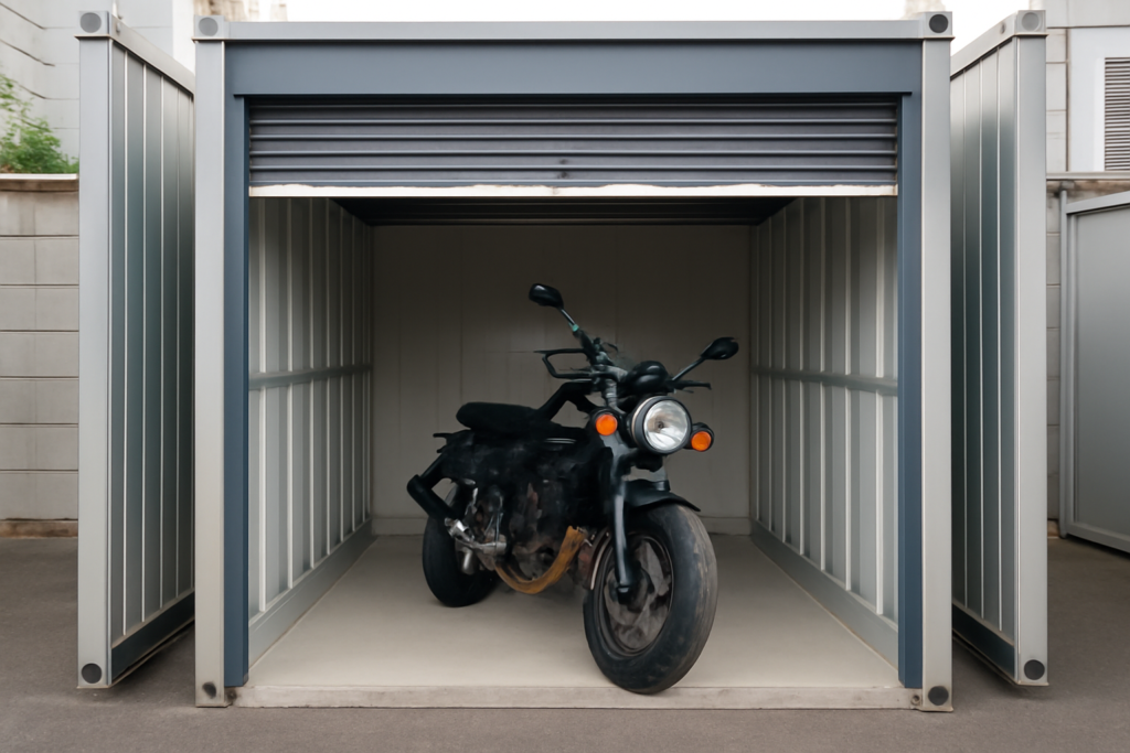 新宿区でバイクを預けるトランクルーム・コンテナ