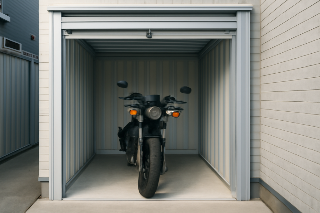 杉並区でバイクを預けるトランクルーム・コンテナ