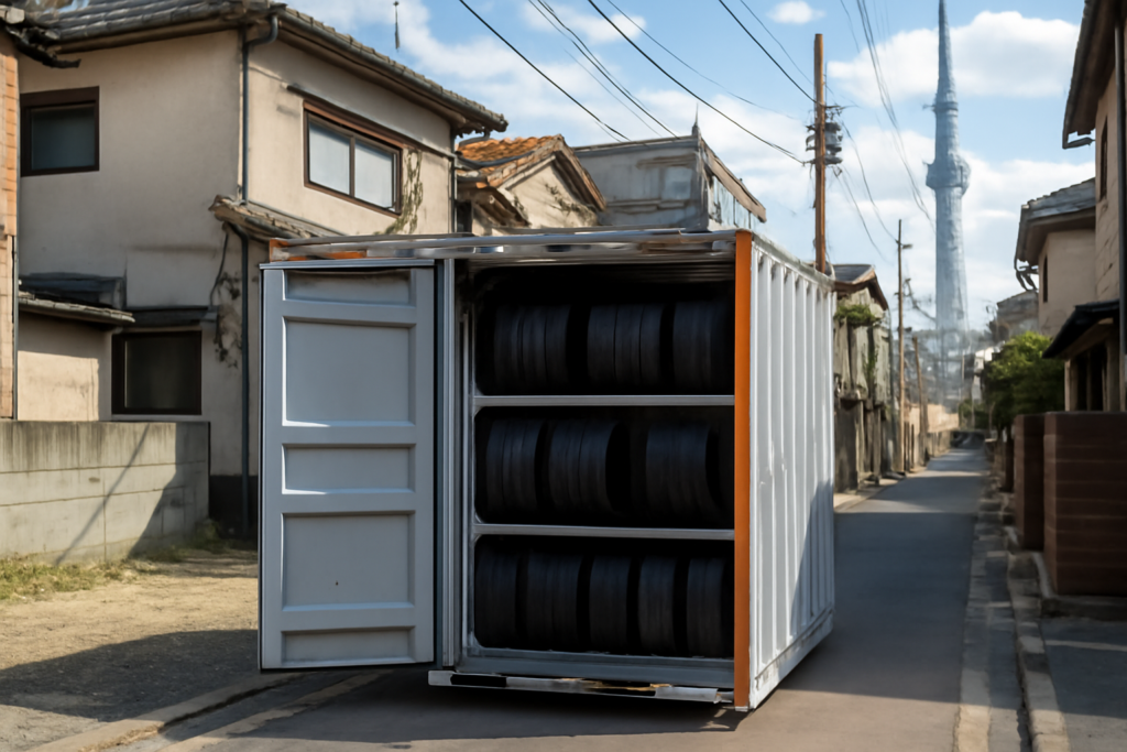 墨田区でタイヤを預けるトランクルームのイメージ