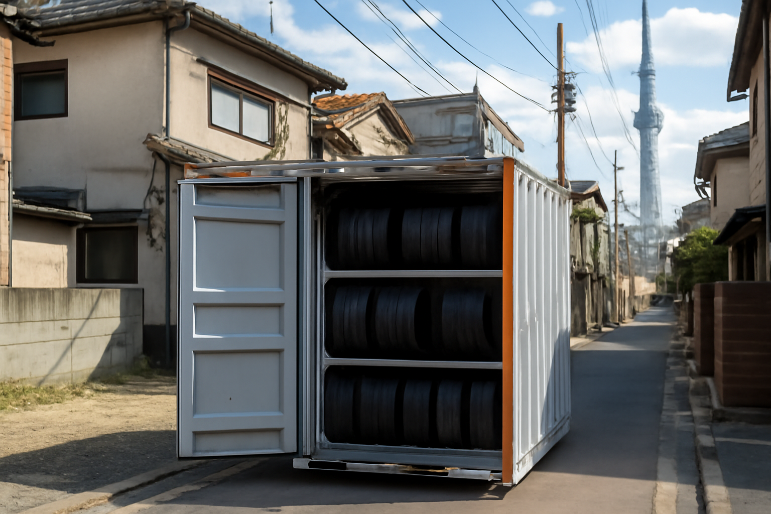 墨田区でタイヤを預けるトランクルームのイメージ
