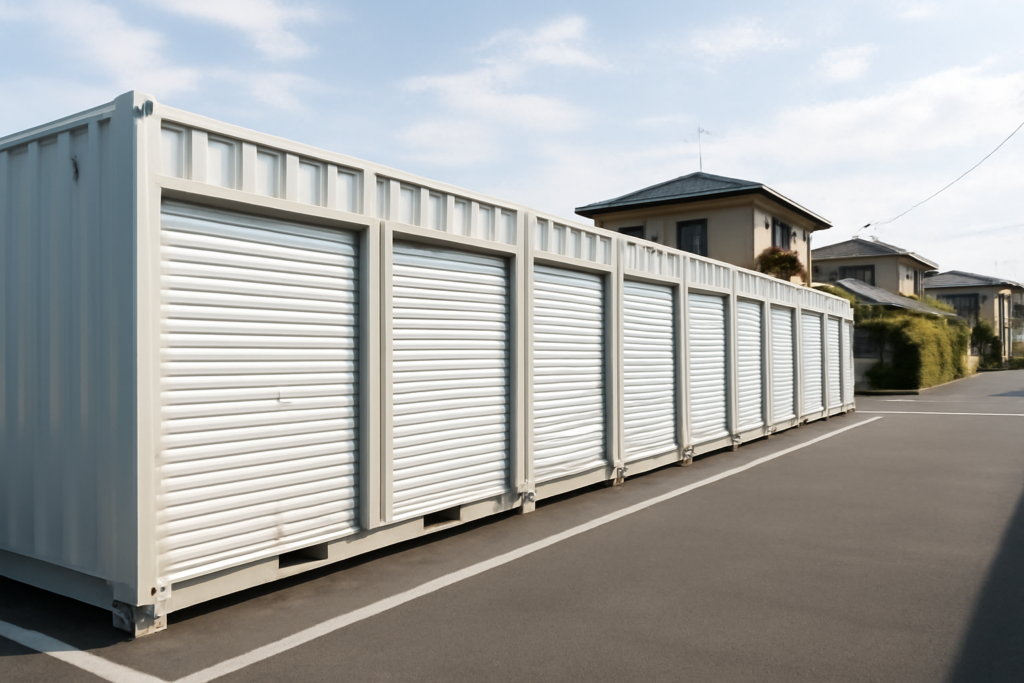 半田市の屋外コンテナ型トランクルームのイメージ