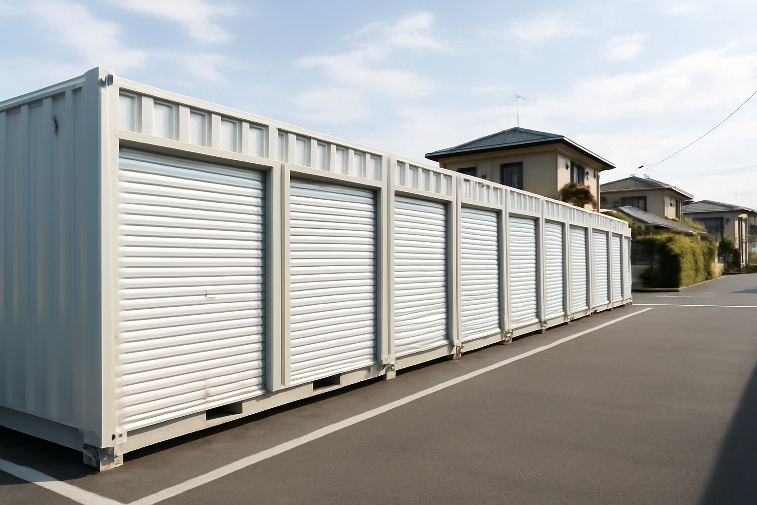 半田市の屋外コンテナ型トランクルームのイメージ
