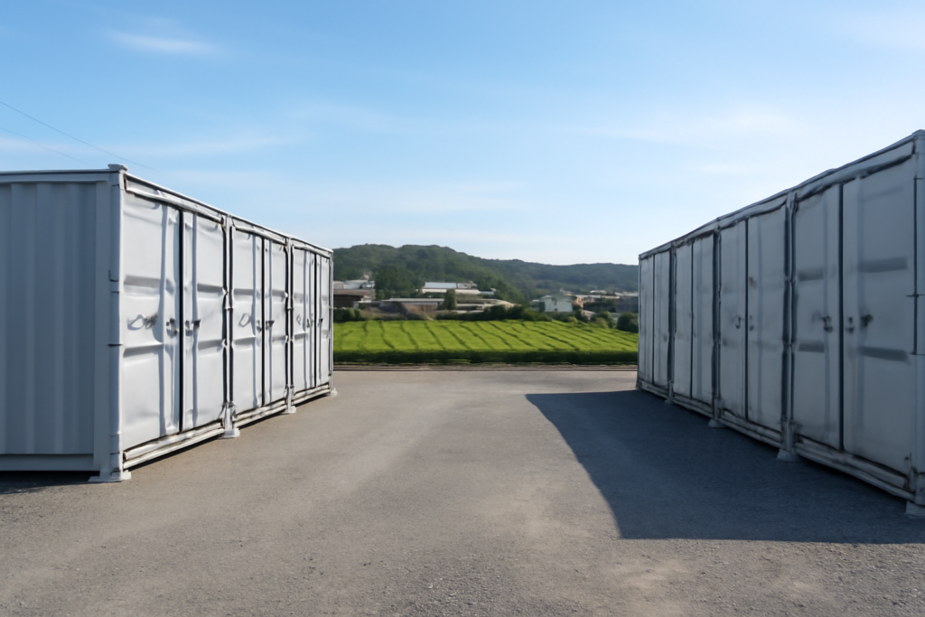 西尾市の屋外コンテナ型トランクルームのイメージ